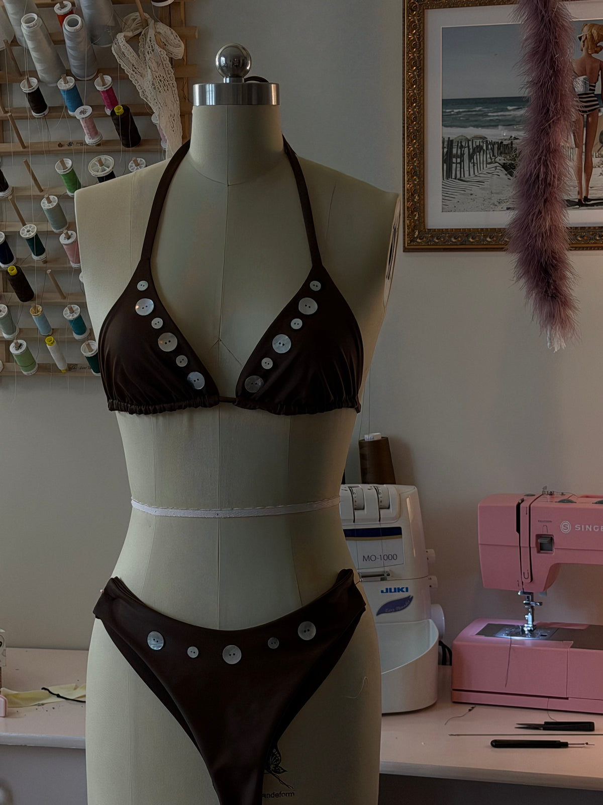 Fleur Bikini Bottom in buttons