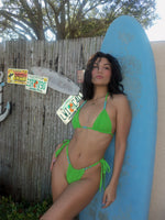 Load image into Gallery viewer, Siren Triangle Bikini Top - Green &amp; Blue
