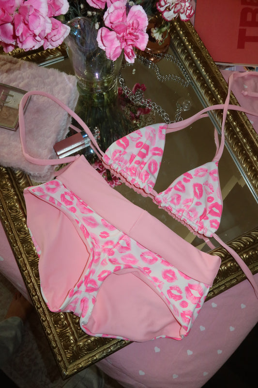 Pink Kisses Swim Shorts
