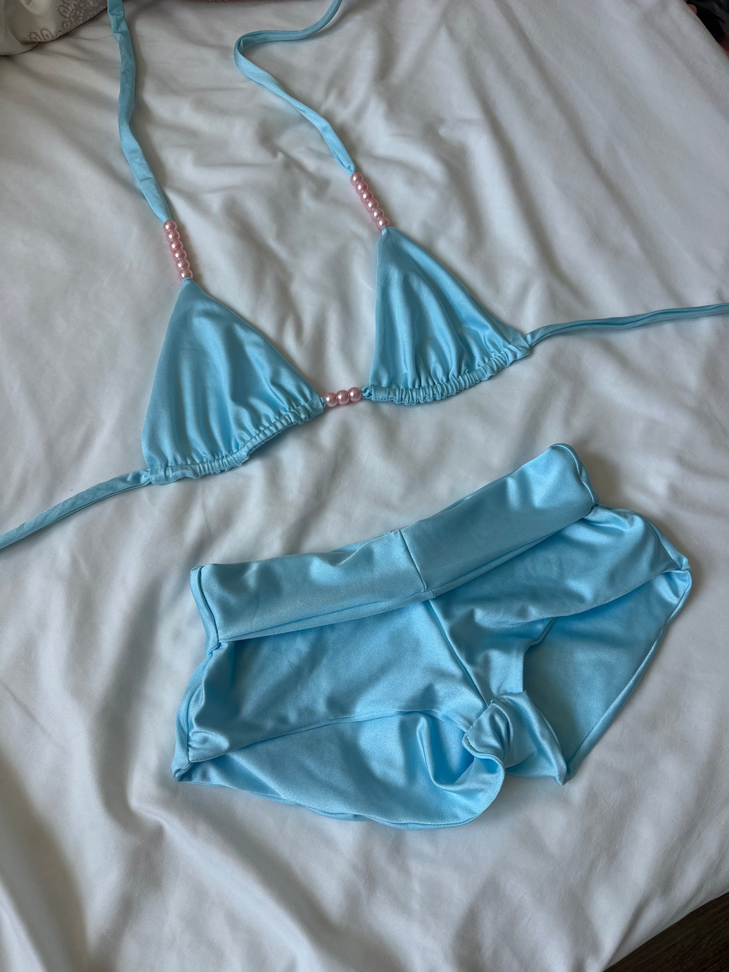Siren Scrunch Bikini Bottom - Blue & Pink
