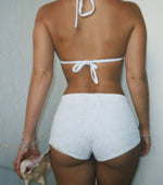Load image into Gallery viewer, Delilah Swim Short in White Eyelet
