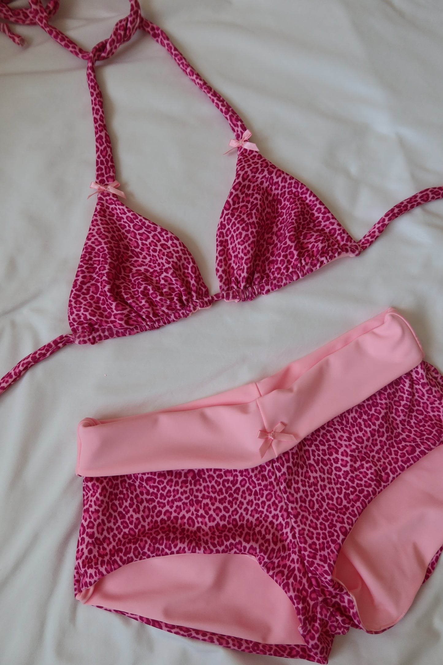 Pink Leopard Swim Shorts