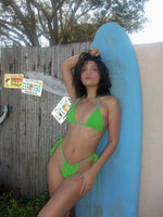 Load image into Gallery viewer, Siren Triangle Bikini Top - Green &amp; Blue
