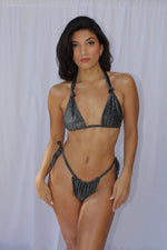 Load image into Gallery viewer, Vivian Halter Bikini Top Midnight Shimmer
