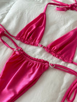 Load image into Gallery viewer, Lover Hot Pink Scrunch Bikini Bottom
