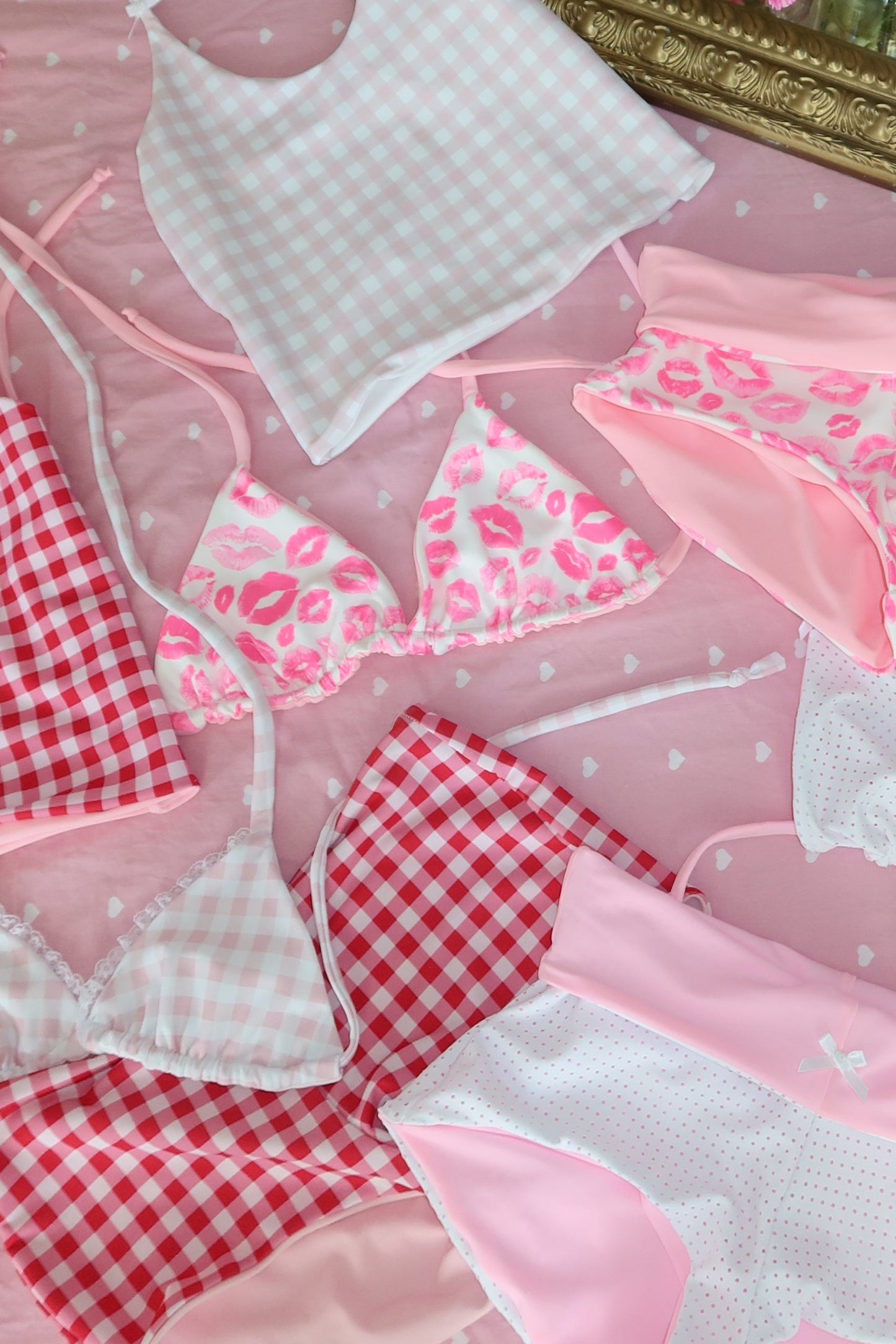 Pink Kisses Triangle Top