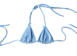 Load image into Gallery viewer, Baby Blue Velvet Triangle Bikini Top
