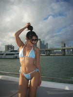 Load image into Gallery viewer, Siren Scrunch Bikini Bottom - Blue &amp; Pink
