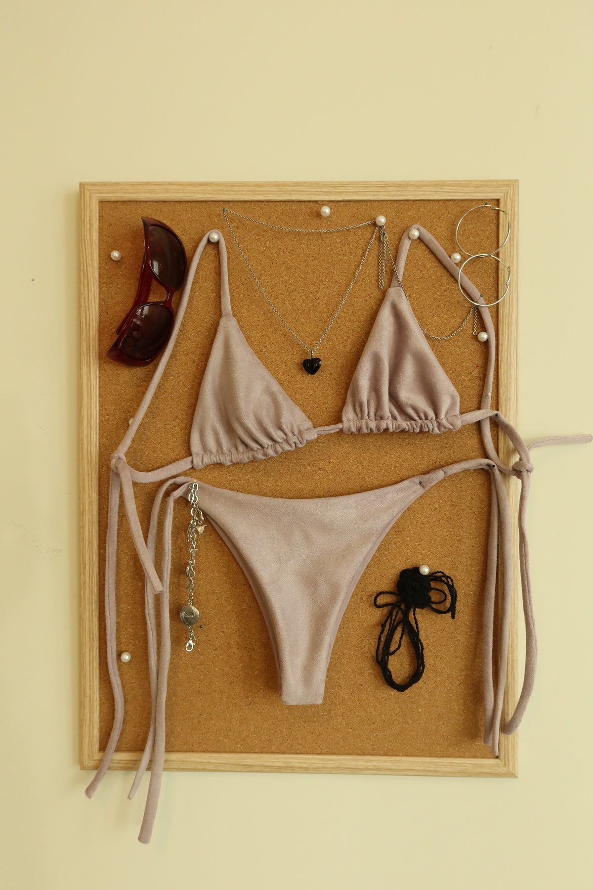 Emilie Bikini Bottom in Lavender Suede