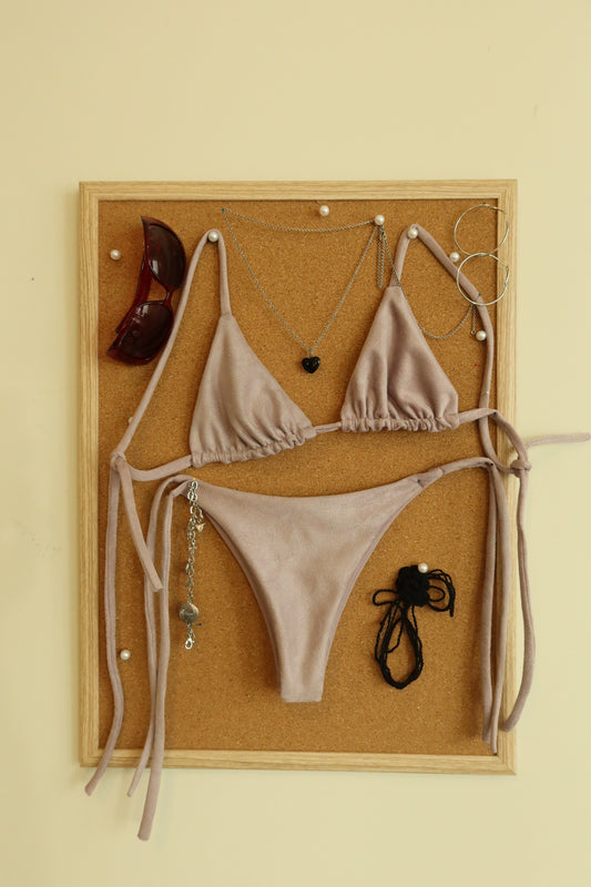 Emilie Bikini Bottom in Lavender Suede