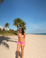 Load image into Gallery viewer, Pink Hibiscus Swim Shorts
