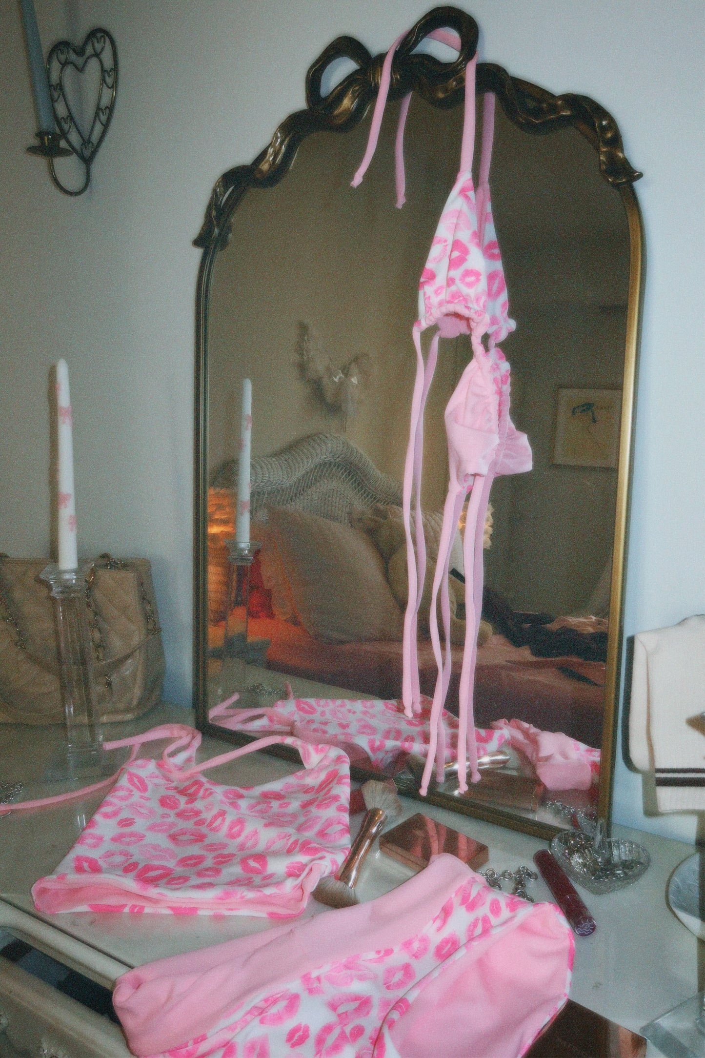 Pink Kisses Triangle Top