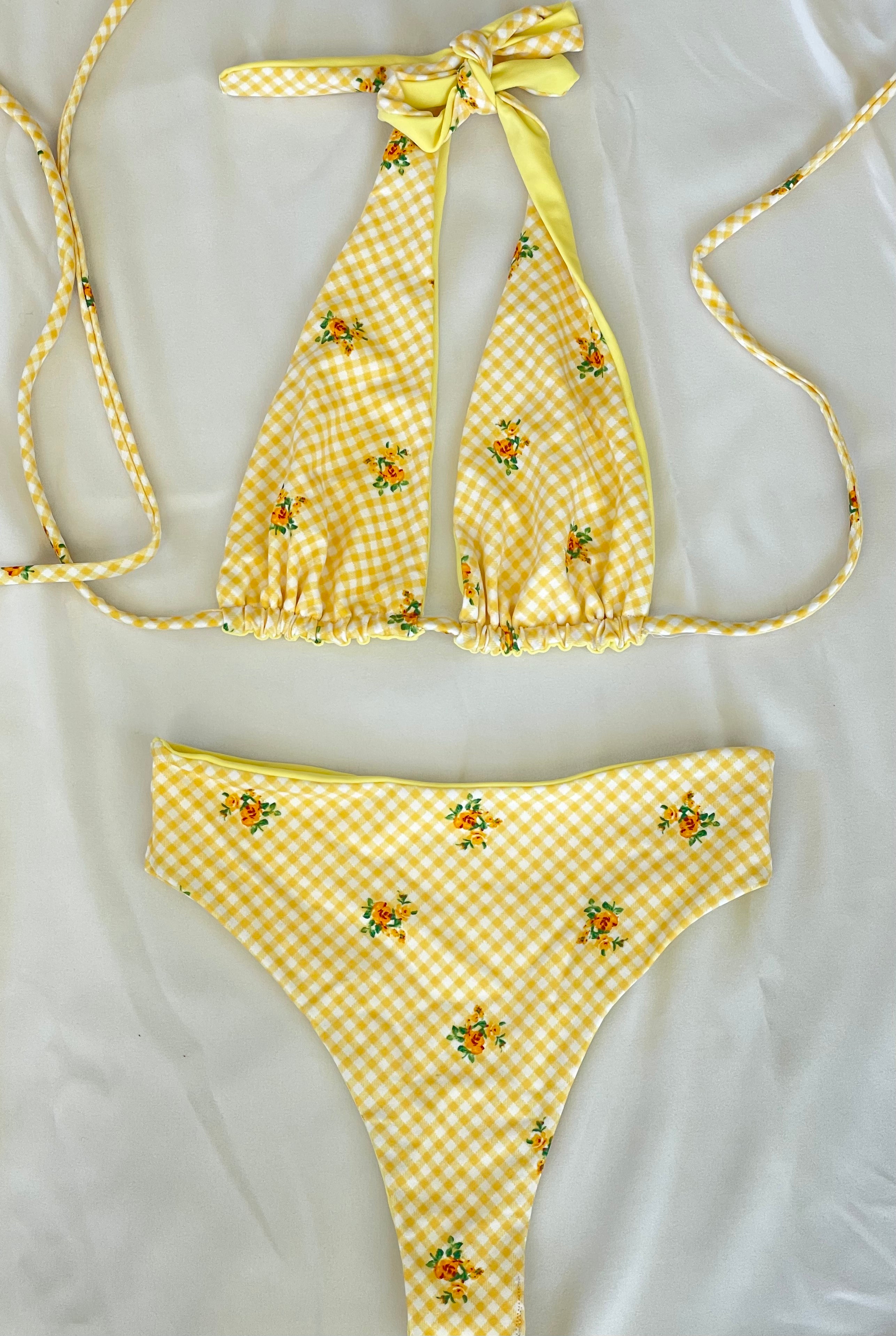 Vivian Honey Halter Bikini Top