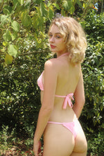 Load image into Gallery viewer, Laney Pink Tieless Bow Bikini Bottom
