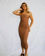 Load image into Gallery viewer, Cami Ribbed Dress Cinnamon
