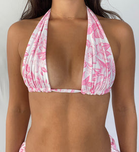 Vivian Floral Halter Bikini Top